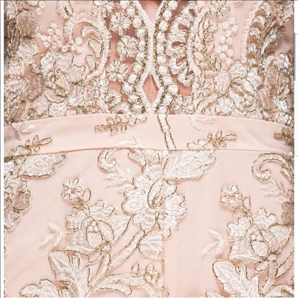 Metallic Lace Cutout Scalloped Romper - Picture 6 of 7